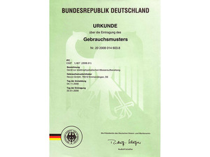 Gebrauchsmuster-Patent 2009